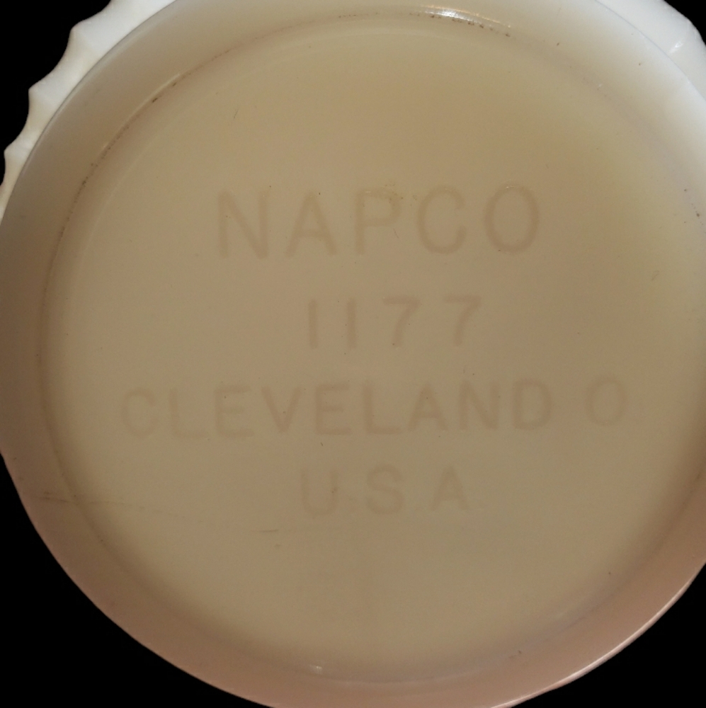 Vintage Napco Milk Glass Swirl Vase - Picture 2 of 2